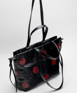 Túi Rủ Tote màu Polkadot Black Cherry Pattern – ảnh chi tiết 2 | XCUU