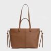 Túi Rủ Tote màu Camelbrown Grain bằng da thật – ảnh chính